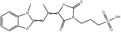 5-[1-Methyl-2-(3-methyl-3H-benzoxazol-2-ylidene)ethylidene]-4-oxo-2-thioxo-3-oxazolidine-1-propanesulfonic acid