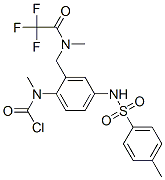 Methyl[4-[[(4-methylphenyl)sulfonyl]amino]-2-[[methyl(trifluoroacetyl)amino]methyl]phenyl]carbamic acid chloride