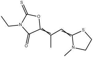 3-ethyl-5-[1-methyl-2-(3-methyl-2-thiazolidin-2-ylidene)ethylidene]-2-thioxooxazolidin-4-one