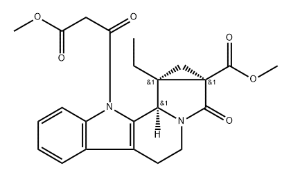 Cycloprop[1,2]indolizino[8,7-b]indole-10(1H)-propanoic acid, 10c-ethyl -1a,2,4,5,10b,10c-hexahydro-1a-(methoxycarbonyl)-beta,2-dioxo-, methyl  ester, (1aalpha,10bbeta,10calpha)-(.+/-.)-