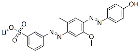 3-[[4-[(4-Hydroxyphenyl)azo]-5-methoxy-2-methylphenyl]azo]benzenesulfonic acid lithium salt