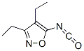 Isoxazole, 3,4-diethyl-5-isocyanato- (9CI)