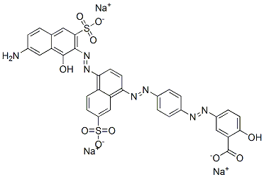 5-[[4-[[4-[(7-Amino-1-hydroxy-3-sulfo-2-naphthalenyl)azo]-7-sulfo-1-naphthalenyl]azo]phenyl]azo]-2-hydroxybenzoic acid trisodium salt