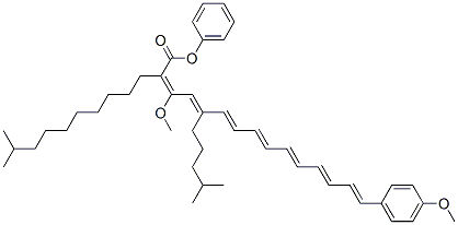 3-Methoxy-2-(9-methyldecyl)-5-(4-methylpentyl)phenyl (2E,4E,6E,8E,10E, 12E,14E)-15-(4-methoxyphenyl)-2,4,6,8,10,12,14-pentadecaheptaenoate