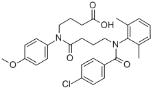 N-(N-(p-Chlorobenzoyl)-4-(2,6-dimethylanilino)butyryl)-4-(p-anisidino) butyric acid
