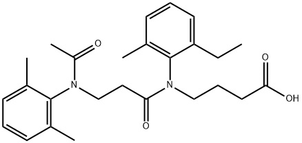 N-(N-Acetyl-3-(2,6-dimethylanilino)propionyl)-4-(2-ethyl-6-methylanili no)butyric acid