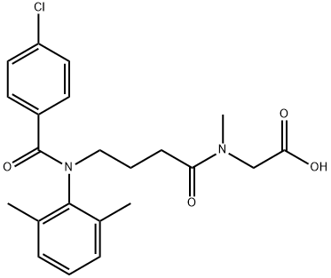 N-(4-((4-Chlorobenzoyl)(2,6-dimethylphenyl)amino)-1-oxobutyl)-N-methyl glycine