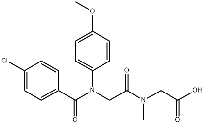 N-(N-(4-Chlorobenzoyl)-N-(4-methoxyphenyl)glycyl)-N-methylglycine