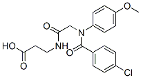 3-[[2-[(4-chlorobenzoyl)-(4-methoxyphenyl)amino]acetyl]amino]propanoic acid