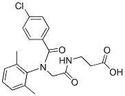 3-[[2-[(4-chlorobenzoyl)-(2,6-dimethylphenyl)amino]acetyl]amino]propan oic acid