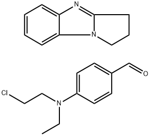 Benzaldehyde, 4-(2-chloroethyl)ethylamino-, polymer with 2,3-dihydro-1H-pyrrolo1,2-abenzimidazole
