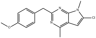 4-[(6-CHLORO-4,7-DIMETHYL-7H-PYRROLO[2,3-D]PYRIMIDIN-2-YL)METHYL]PHENYL METHYL ETHER
