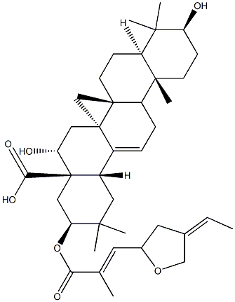 21β-[[(E)-3-[(Z)-4-Ethylidenetetrahydrofuran-2-yl]-2-methyl-1-oxo-2-propenyl]oxy]-3β,16α-dihydroxyolean-12-en-28-oic acid
