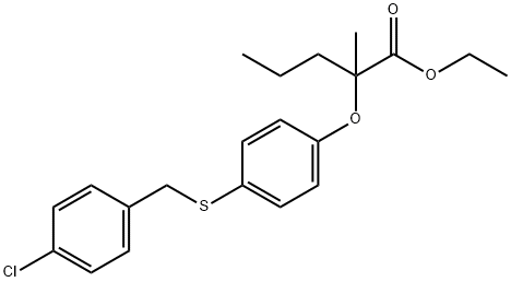 ethyl 2-[4-[(4-chlorophenyl)methylsulfanyl]phenoxy]-2-methyl-pentanoat e