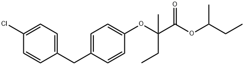 butan-2-yl 2-[4-[(4-chlorophenyl)methyl]phenoxy]-2-methyl-butanoate