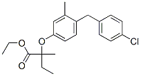 ethyl 2-[4-[(4-chlorophenyl)methyl]-3-methyl-phenoxy]-2-methyl-butanoa te