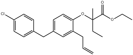 ethyl 2-[4-[(4-chlorophenyl)methyl]-2-prop-2-enyl-phenoxy]-2-methyl-bu tanoate
