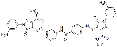1-(3-Aminophenyl)-4-[[3-[[4-[[[1-(3-aminophenyl)-3-carboxy-4,5-dihydro-5-oxo-1H-pyrazol]-4-yl]azo]benzoyl]amino]phenyl]azo]-4,5-dihydro-5-oxo-1H-pyrazole-3-carboxylic acid disodium salt
