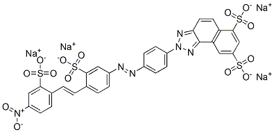 tetrasodium 2-[4-[[4-[2-(4-nitro-2-sulphonatophenyl)vinyl]-3-sulphonatophenyl]azo]phenyl]naphtho[1,2-d]triazole-6,8-disulphonate
