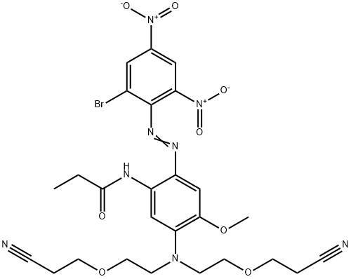 N-[5-[Bis[2-(2-cyanoethoxy)ethyl]amino]-2-[(2-bromo-4,6-dinitrophenyl)azo]-4-methoxyphenyl]propanamide