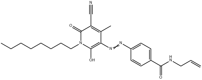 5-[4-(N-Allylcarbamoyl)phenylazo]-3-cyano-6-hydroxy-4-methyl-1-octyl-2(1H)-pyridone