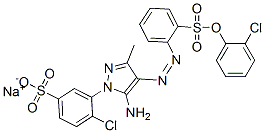 3-[5-Amino-4-[[2-[(2-chlorophenoxy)sulfonyl]phenyl]azo]-3-methyl-1H-pyrazol-1-yl]-4-chlorobenzenesulfonic acid sodium salt