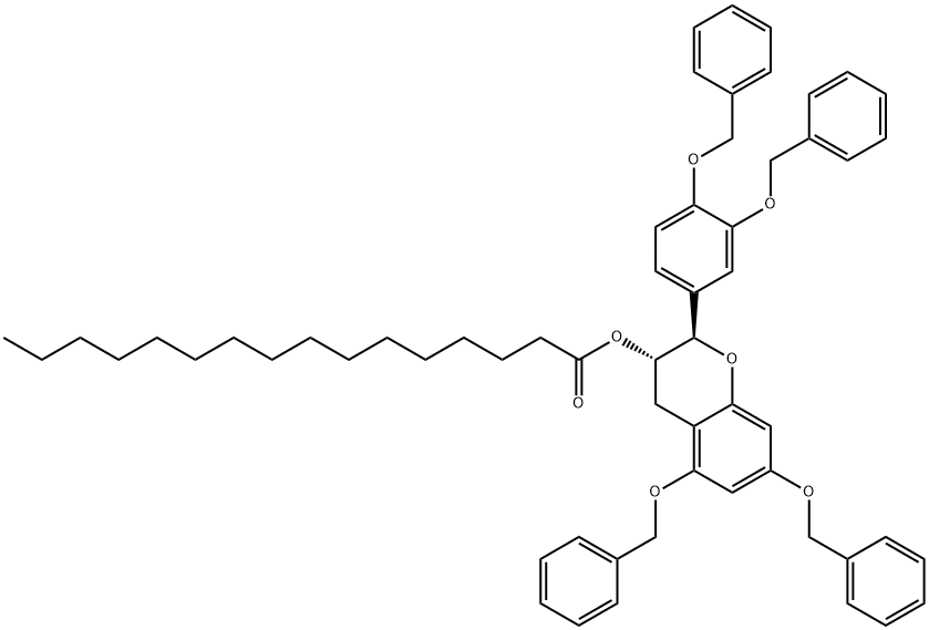 (2R,3S)-5,7-二(苄氧基)-2-(3,4-二(苄氧基)苯基)色烷-3-基棕榈酯