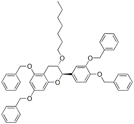 (2R-trans)-2-[3,4-bis(phenylmethoxy)phenyl]-3-(heptyloxy)-3,4-dihydro-5,7-bis(phenylmethoxy)-2H-1-benzopyran