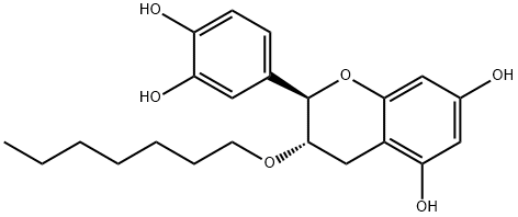 (2R-trans)-2-(3,4-dihydroxyphenyl)-3-(heptyloxy)-3,4-dihydro-2H-1-benzopyran-5,7-diol