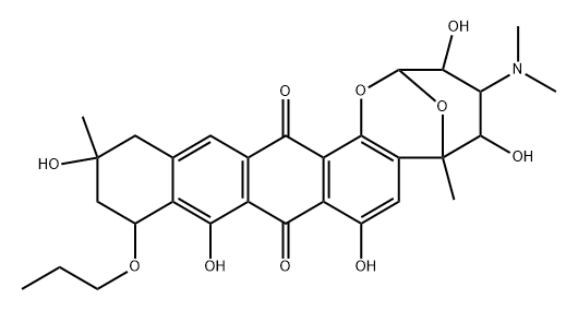 [2R,(+)]-4α-(Dimethylamino)-3,4,5,6,11,12,13,14-octahydro-3β,5β,8,10,13α-pentahydroxy-6,13-dimethyl-11α-propoxy-2α,6α-epoxy-2H-naphthaceno[1,2-b]oxocin-9,16-dione