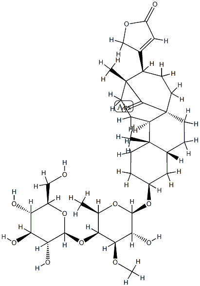 3β-[(6-Deoxy-4-O-β-D-glucopyranosyl-3-O-methyl-β-D-galactopyranosyl)oxy]-14-oxo-8,15-cyclo-14,15-seco-5β-card-20(22)-enolide