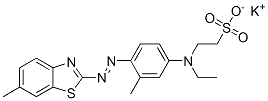 potassium 2-[ethyl[3-methyl-4-[(6-methyl-2-benzothiazolyl)azo]phenyl]amino]ethanesulphonate