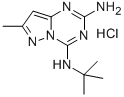 N(sup 4)-(1,1-Dimethylethyl)-7-methylpyrazolo(1,5-a)-1,3,5-triazine-2, 4-diamine, hydrochloride