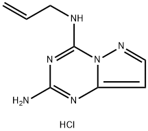 N(sup 4)-2-Propenylpyrazolo(1,5-a)-1,3,5-triazine-2,4-diamine, hydroch loride hydrate (2:2:1)