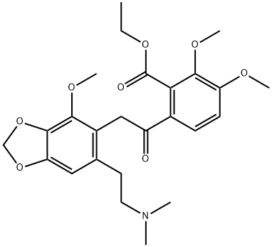 ethyl 6-[[6-[2-(dimethylamino)ethyl]-4-methoxy-1,3-benzodioxol-5-yl]acetyl]-2,3-dimethoxybenzoate