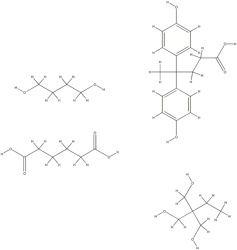 Hexanedioic acid, polymer with 1,4-butanediol, 2-ethyl-2-(hydroxymethyl)-1,3-propanediol and 4-hydroxy-γ-(4-hydroxyphenyl) -γ-methylbenzenebutanoic acid