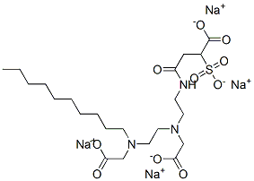 4-[[2-[(Carboxymethyl)[2-[(carboxymethyl)decylamino]ethyl]amino]ethyl]amino]-4-oxo-2-sulfobutanoic acid tetrasodium salt