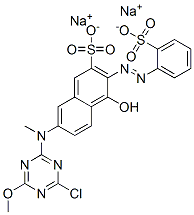 disodium 7-[(4-chloro-6-methoxy-1,3,5-triazin-2-yl)methylamino]-4-hydroxy-3-[(2-sulphonatophenyl)azo]naphthalene-2-sulphonate