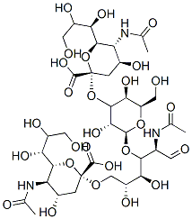 (2S,4S,5R,6R)-5-acetamido-2-[(2R,3R,4S,5S,6R)-2-[(2R,3R,4S,5R)-2-acetamido-6-[(2R,4S,5R,6R)-5-acetamido-2-carboxy-4-hydroxy-6-[(1R,2R)-1,2,3-trihydroxypropyl]oxan-2-yl]oxy-4,5-dihydroxy-1-oxo-hexan-3-yl]oxy-3,5-dihydroxy-6-(hydroxymethyl)oxan-4-yl]oxy-4-hydroxy-6-[(1R,2R)-1,2,3-trihydroxypropyl]oxane-2-carboxylic acid