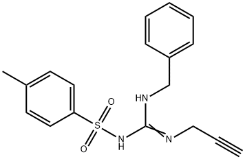 Benzenesulfonamide, 4-methyl-N-(((phenylmethyl)amino)(2-propynylamino) methylene)-,