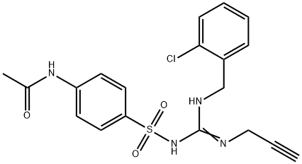 Acetamide, N-(4-((((((2-chlorophenyl)methyl)amino)(2-propynylamino)met hylene)amino)sulfonyl)phenyl)-