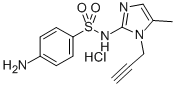 Benzenesulfonamide, 4-amino-N-(5-methyl-1-(2-propynyl)-1H-imidazol-2-y l)-, hydrochloride