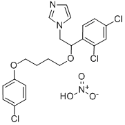 1-(beta-(4-(p-Chlorphenoxy)-butoxy-2,4-dichlorphenaethyl))-imidazol-ni trat [German]