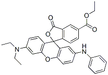 6'-(Diethylamino)-3-oxo-2'-(phenylamino)spiro[isobenzofuran-1(3H),9'-[9H]xanthene]-5-carboxylic acid ethyl ester