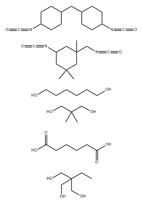 Hexanedioic acid, polymer with 2,2-dimethyl-1,3-propanediol, 2-ethyl-2-(hydroxymethyl)-1,3-propanediol, 1,6-hexanediol, 5-isocyanato-1-(isocyanatomethyl)-1,3,3-trimethylcyclohexane and 1,1-methylenebis4-isocyanatocyclohexane