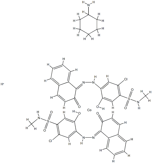 环己胺与双[2-氯-5-羟基-4-[(2-羟基)-1-(萘基)偶氮]-N-甲基苯磺酰胺合钴酸氢]的化合物