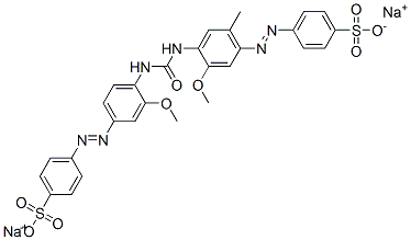 4-[[3-Methoxy-4-[[[[2-methoxy-5-methyl-4-[(4-sulfophenyl)azo]phenyl]amino]carbonyl]amino]phenyl]azo]benzenesulfonic acid disodium salt