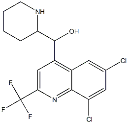 α-(2-Piperidyl)-2-(trifluoromethyl)-6,8-dichloro-4-quinolinemethanol