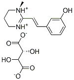 (E)-1,4,5,6-tetrahydro-2-[2-(3-hydroxyphenyl)vinyl]-1-methylpyrimidine-1,3-diylium [R-(R*,R*)]-tartrate