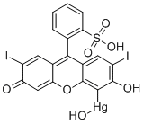 Hydroxy[(3',6'-dihydroxy-2',7'-diiodospiro[3H-2,1-benzoxathiole-3,9'-[9H]xanthene]-1,1-dioxide)-4'-yl]mercury(II) salt